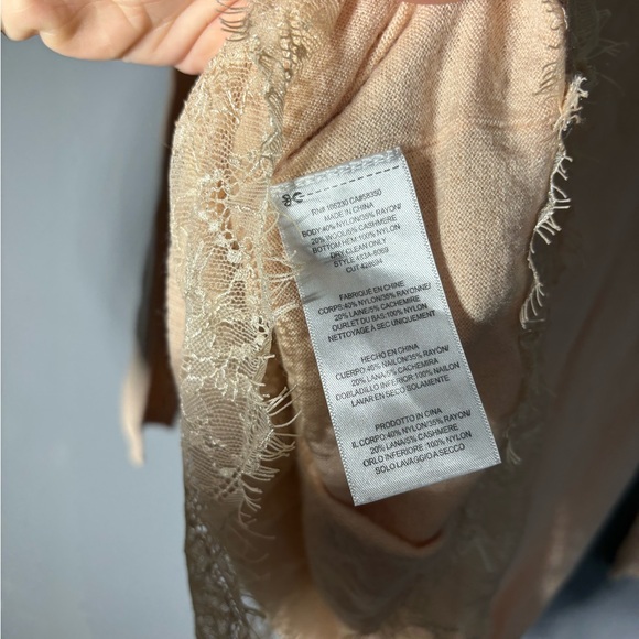 Joie Cream Lace Trim Wool Cashmere Blend Hilano Sweater Size Small - Picture 5 of 5